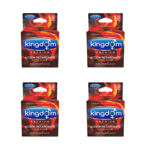 12 Preservativos Retardante Kingdom Long Love